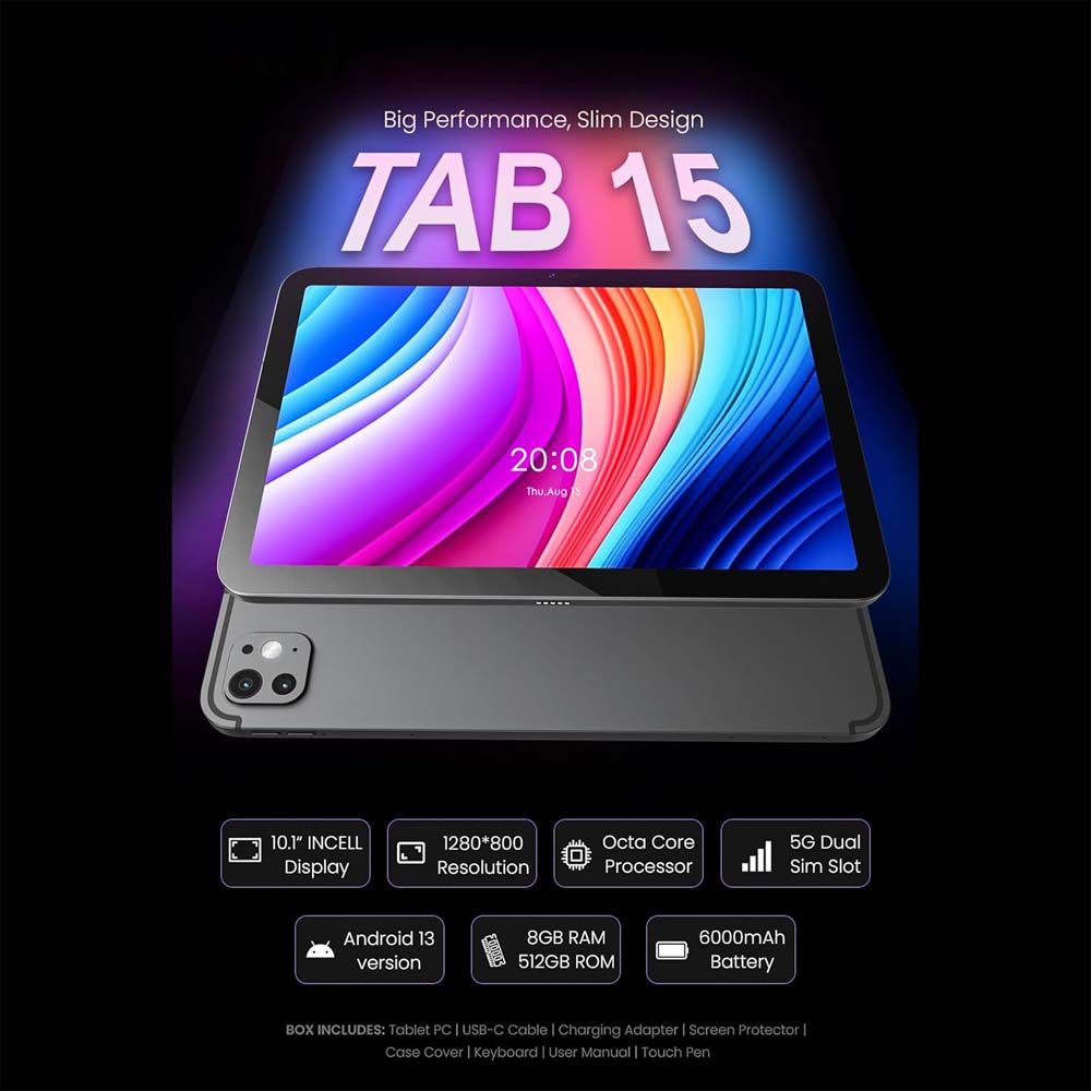 TAB 15 Tablet/10.1 Inch/4G SIM/iOS Style