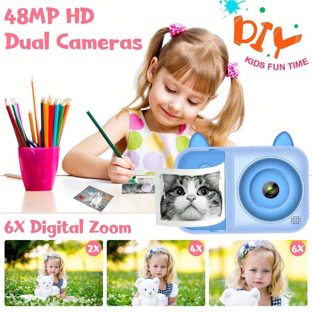Kids Instant Print Camera 1080P Digital