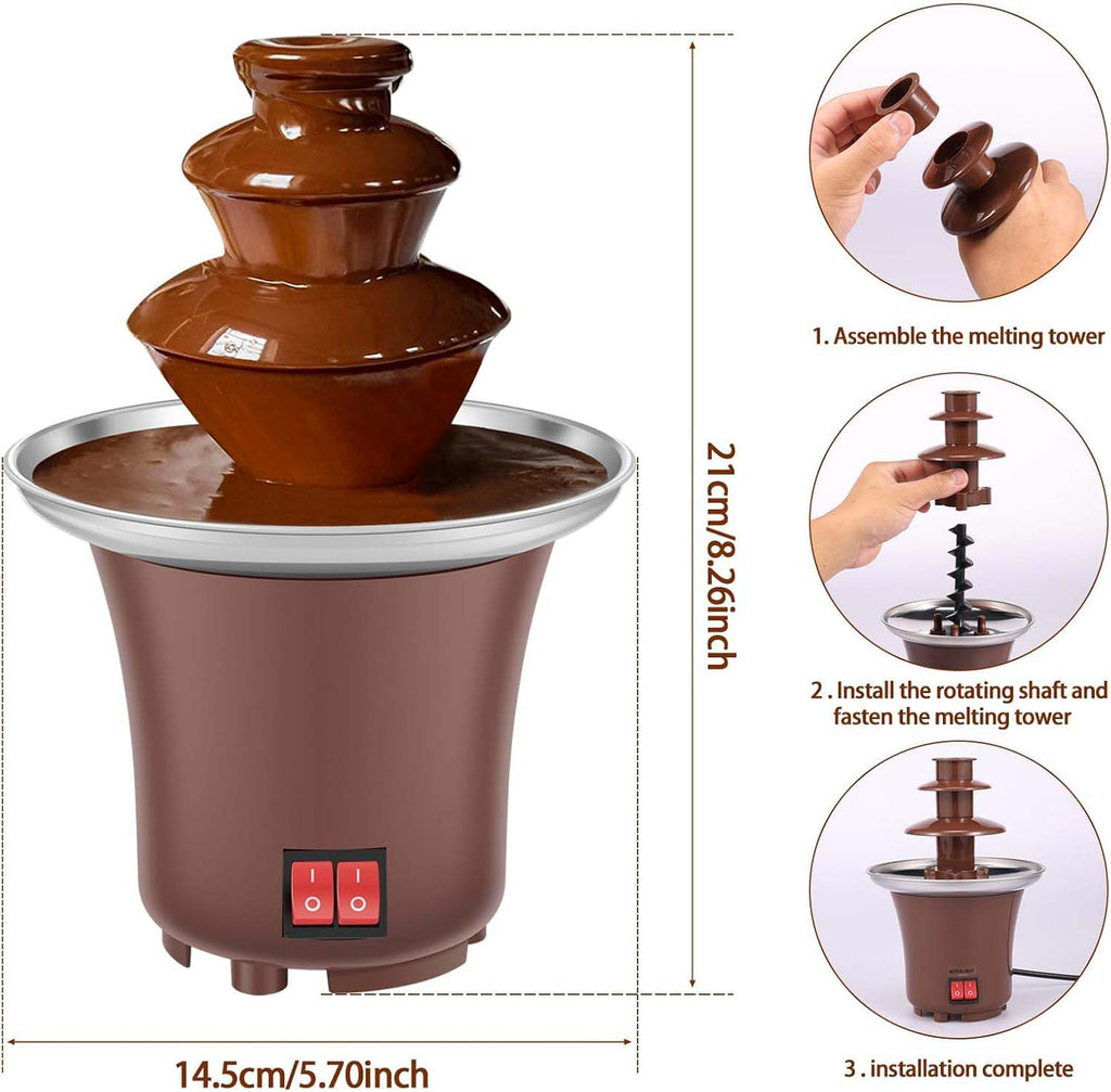 3-Tier Chocolate Fondue Fountain Machine