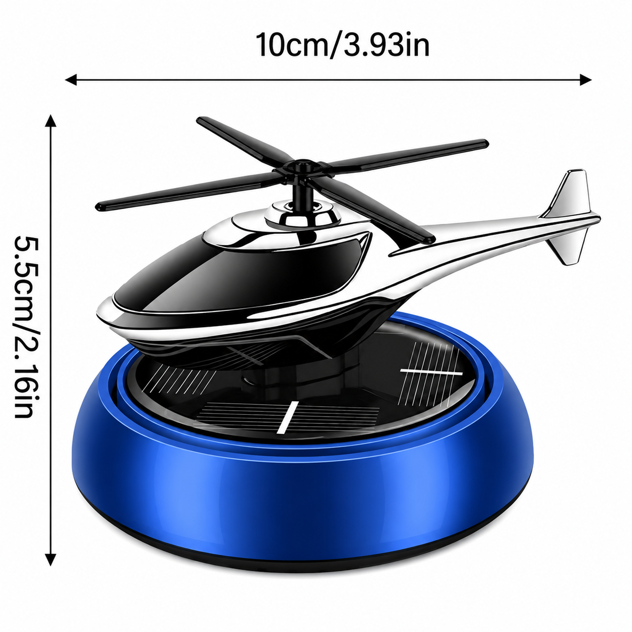 Helicopter-Shaped Solar Car Aromatherapy Diffuser with Rotating Propeller