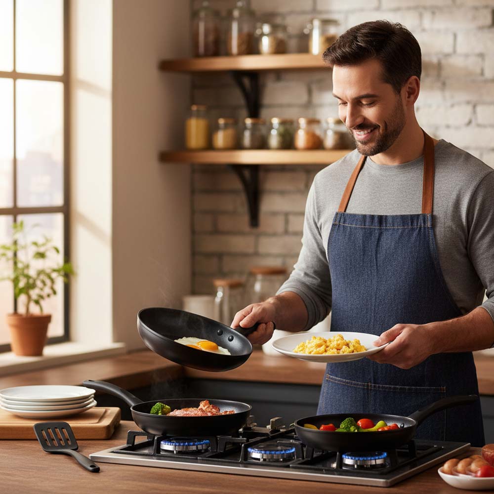 OE-017 4-Piece Non-Stick Frying Pan Set
