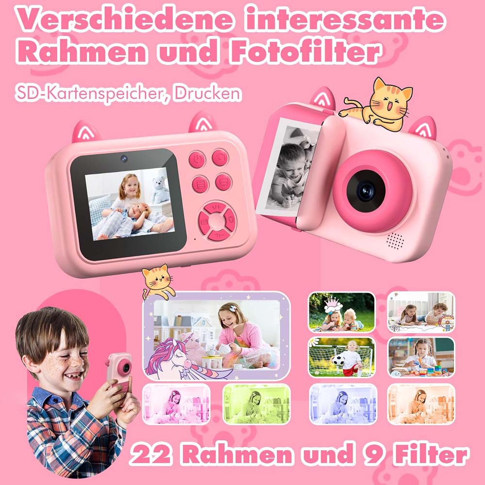 Kids Instant Camera 1080P Digital Camera