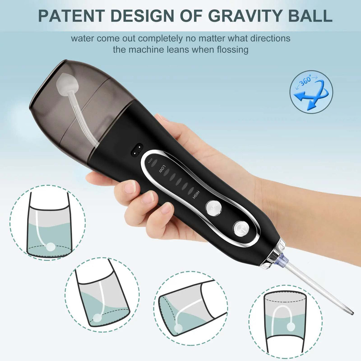 Portable Dental Water Flosser with Bag