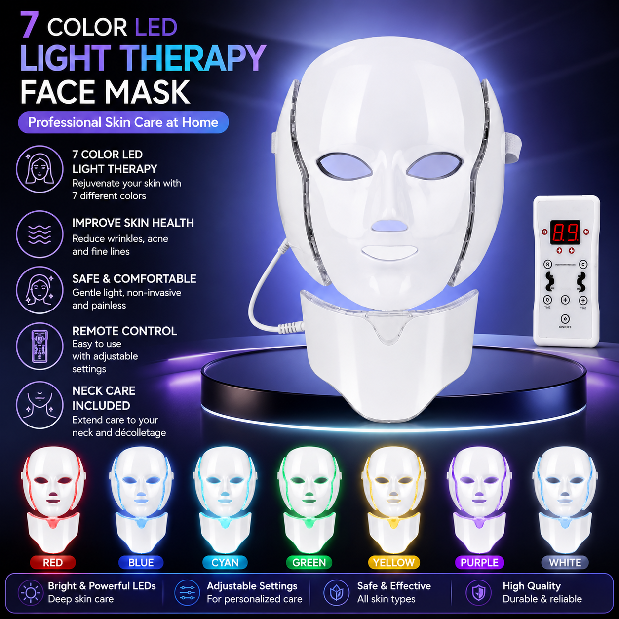 7-LED Whitening Face Mask