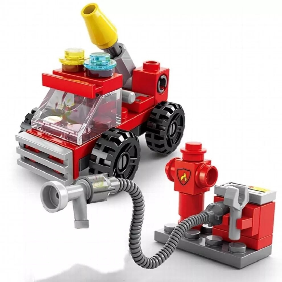 6-in-1 Fire Brigade Truck Building Blocks Set