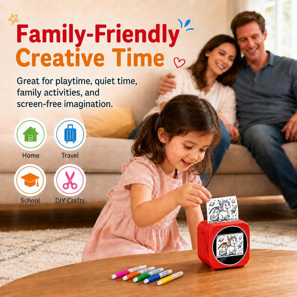 AI Voice Thermal Printer for Kids with HD Screen
