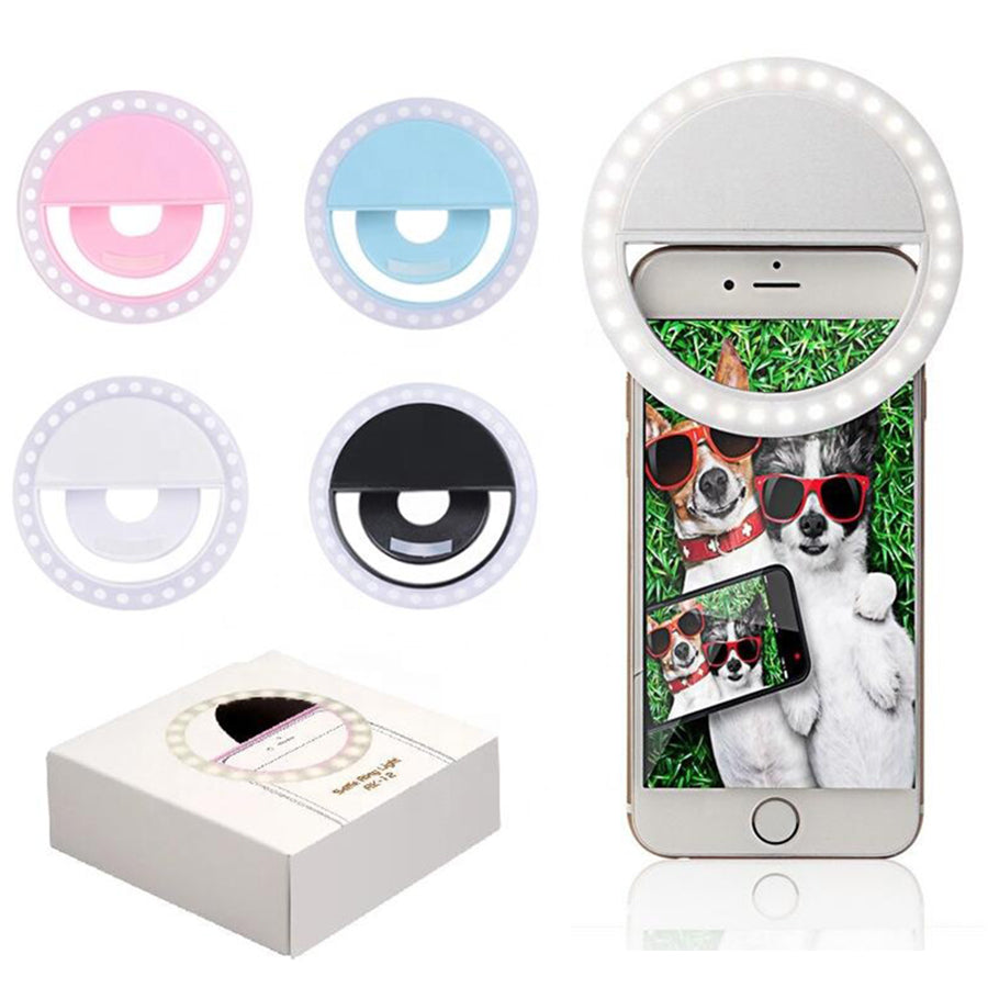 Rechargeable Clip-on Selfie Ring Light