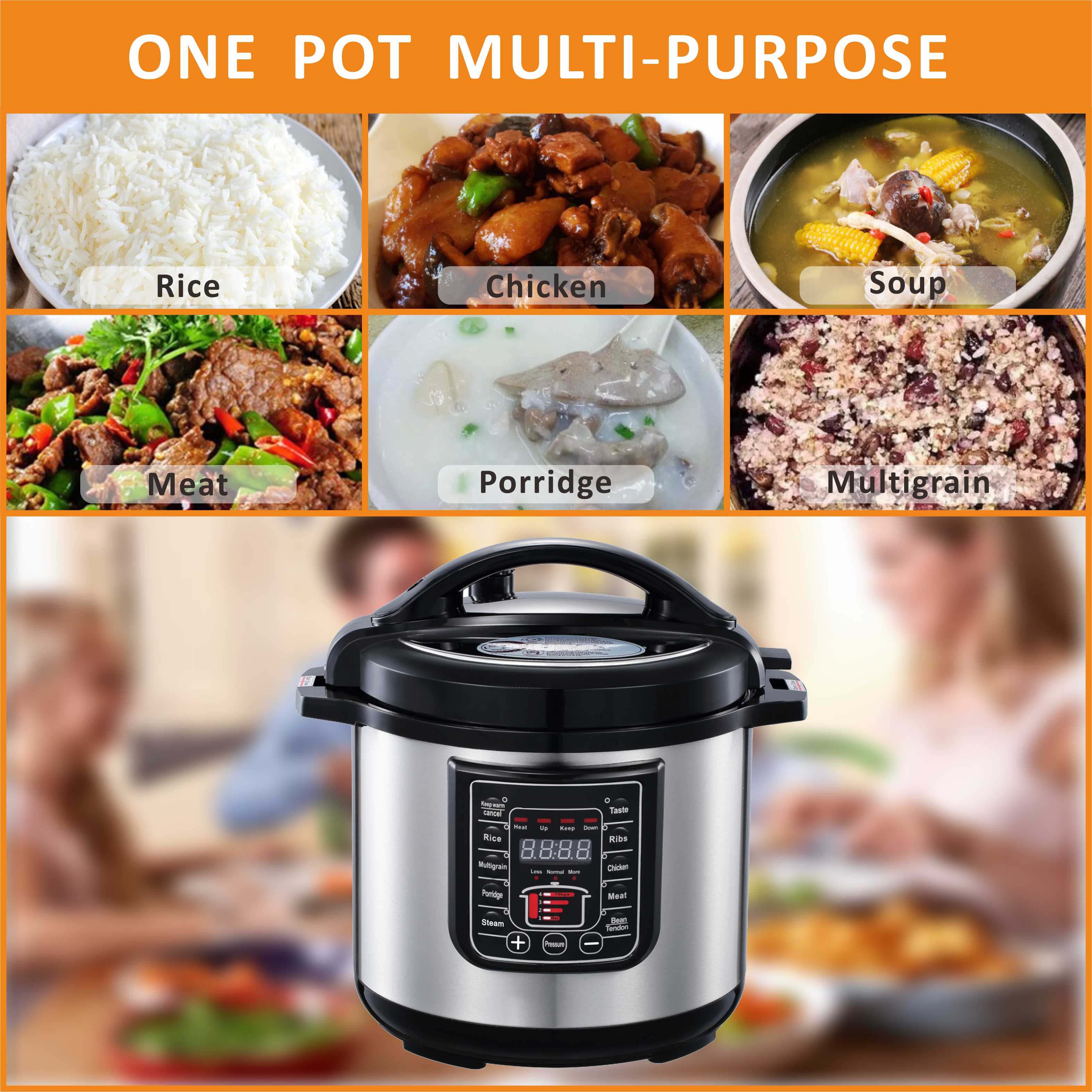 6L Smart Digital Pressure Cooker - Non-Stick