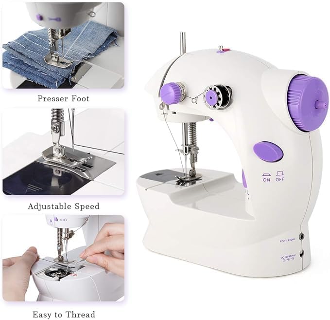 Beginner-Friendly Mini Electric Sewing Machine