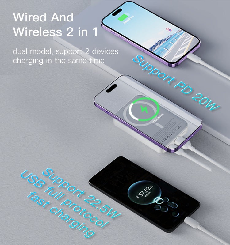 10000mAh Wireless Fast Charging MagSafe Battery Pack