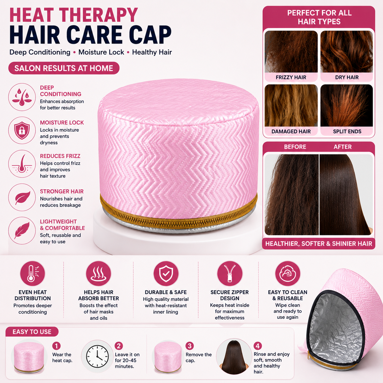 Thermal Hair Spa Cap for Nourishing