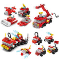 6-in-1 Fire Brigade Truck Building Blocks Set