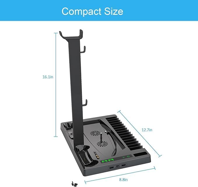 Vertical Stand Cooling Fan for PS5