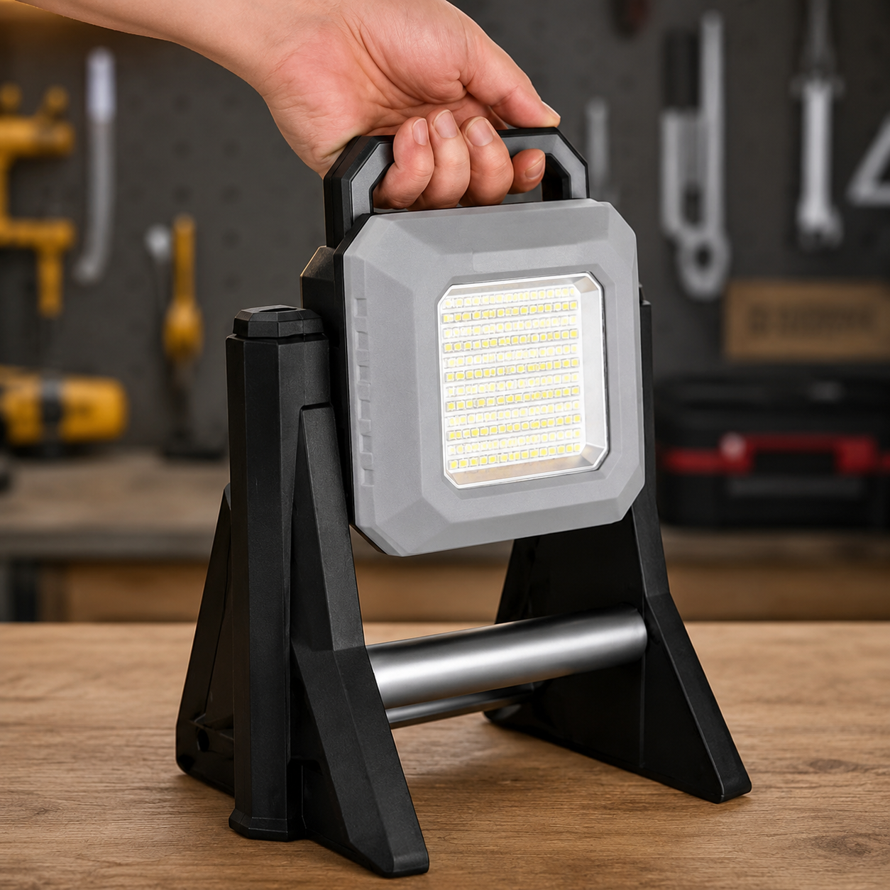 Multifunctional Work Light with Telescopic Base