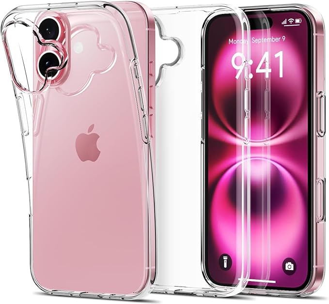 iPhone 16 Series Ultra Slim Flexible Clear TPU Protective Phone Case