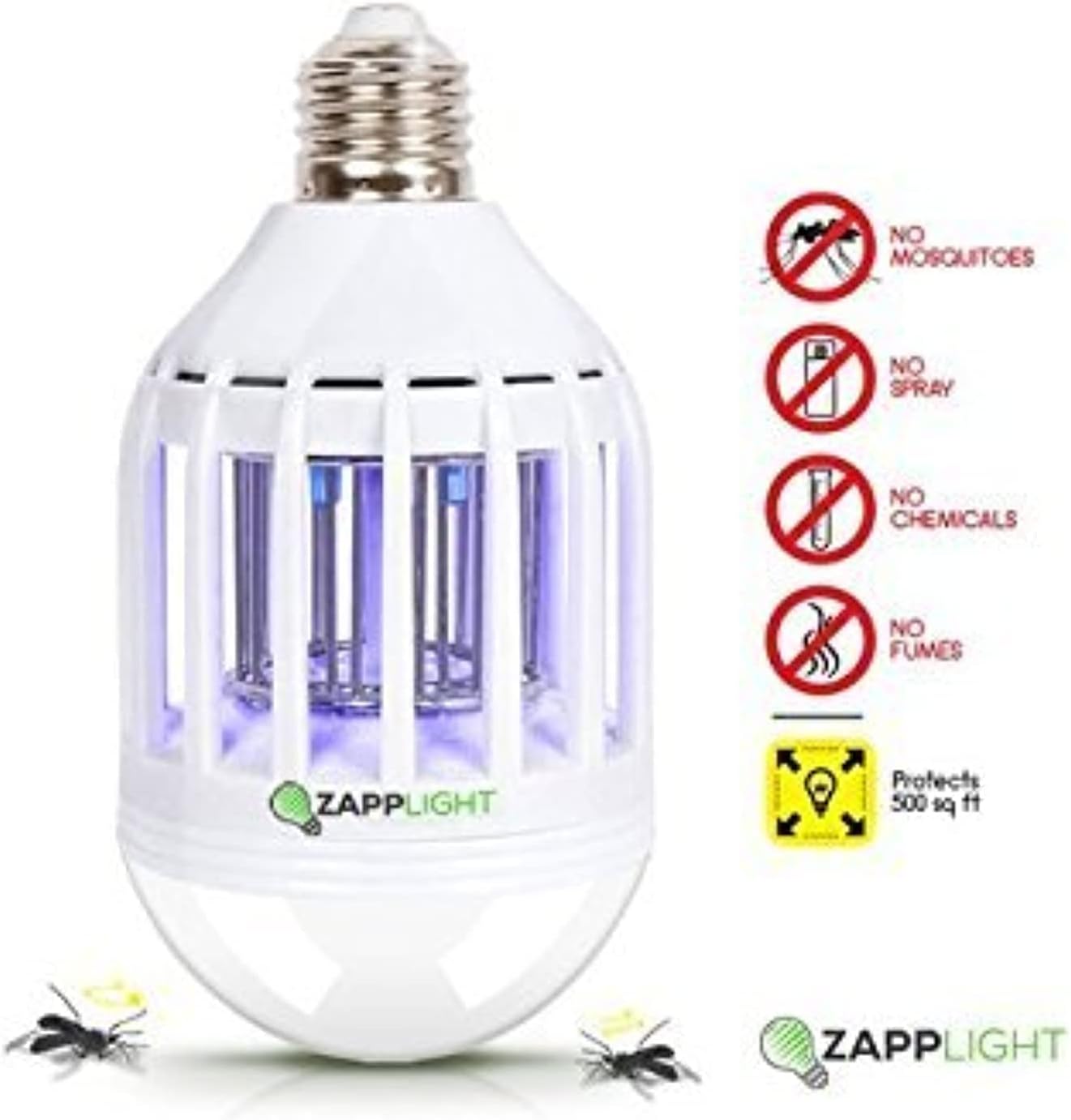 ZappLight Electric Mosquito Killer Lamp – Indoor & Outdoor Insect Zapper Bulb