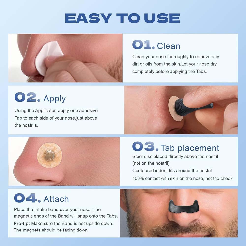 Premium 30 Pairs Anti-Snoring Magnetic Nasal Strips