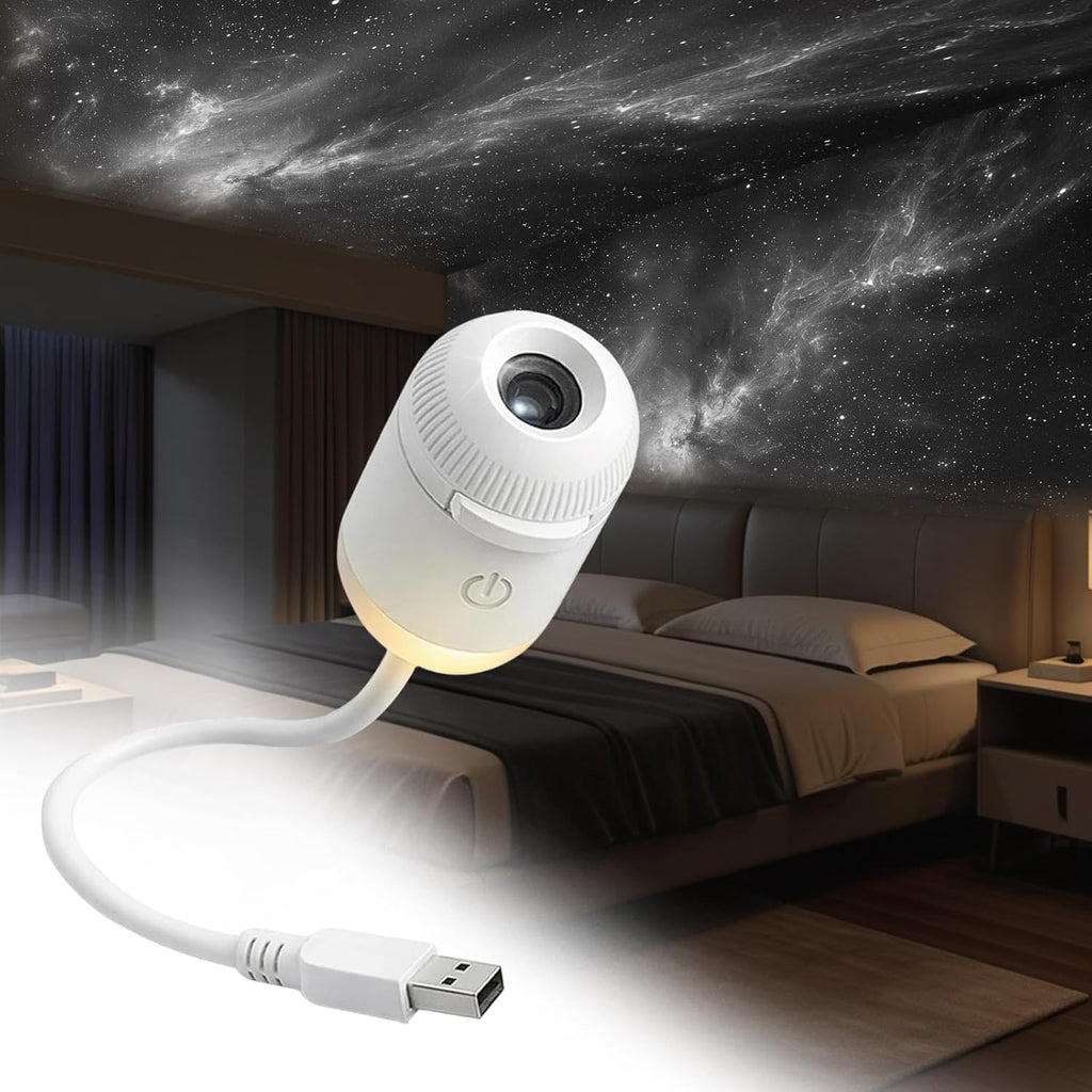 12-in-1 Galaxy Star Projector Night Light with 360° Adjustable Angle