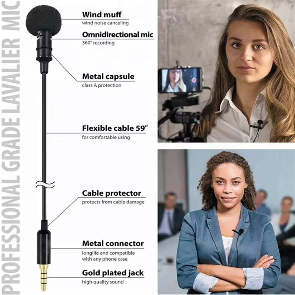 3.5mm Lavalier Microphone for Mobile Phone