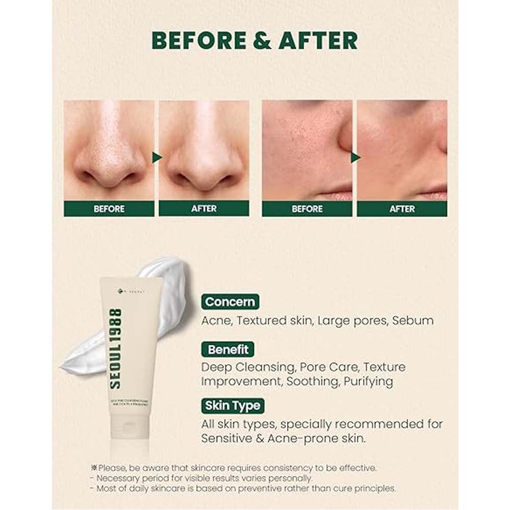 KSECRET SEOUL Pine Cica 1% + Probiotics Cleansing Foam