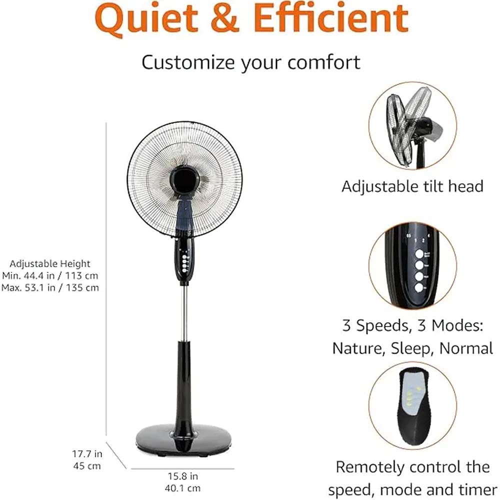 MSF-1672R 16" Luxury Stand Fan