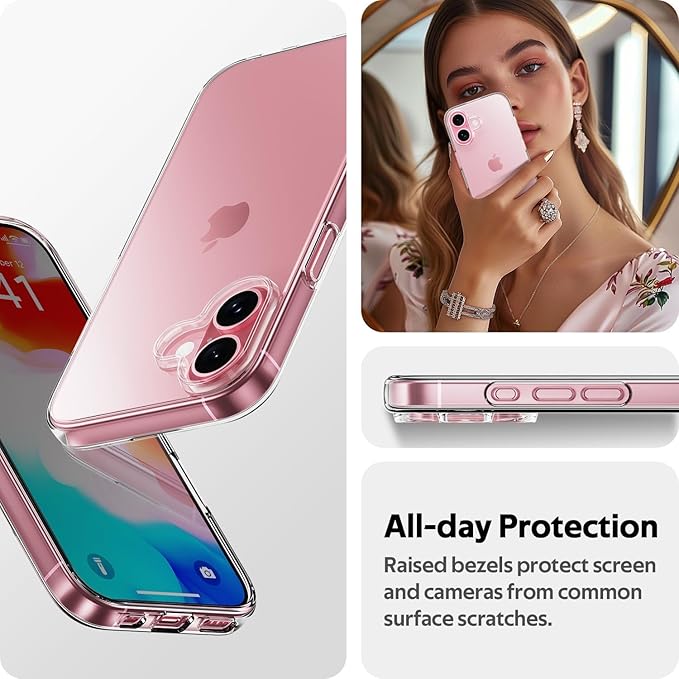iPhone 16 Series Ultra Slim Flexible Clear TPU Protective Phone Case