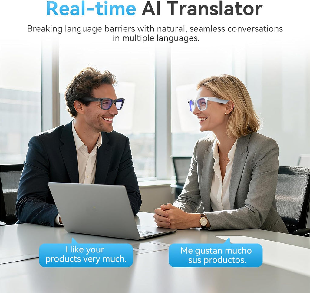 AI Smart Glasses with 8MP 2K HD Camera