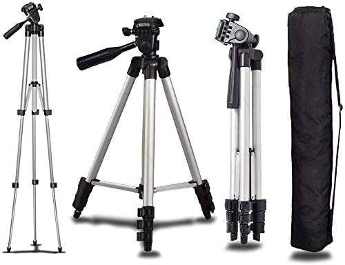 Black and Silver 50-Inch Camera Tripod Stand