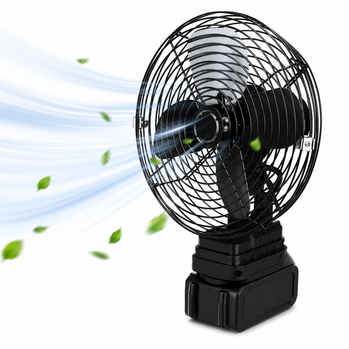 Cordless Metal Desk Fan 8-Inch  with Removable Rechargeable Battery