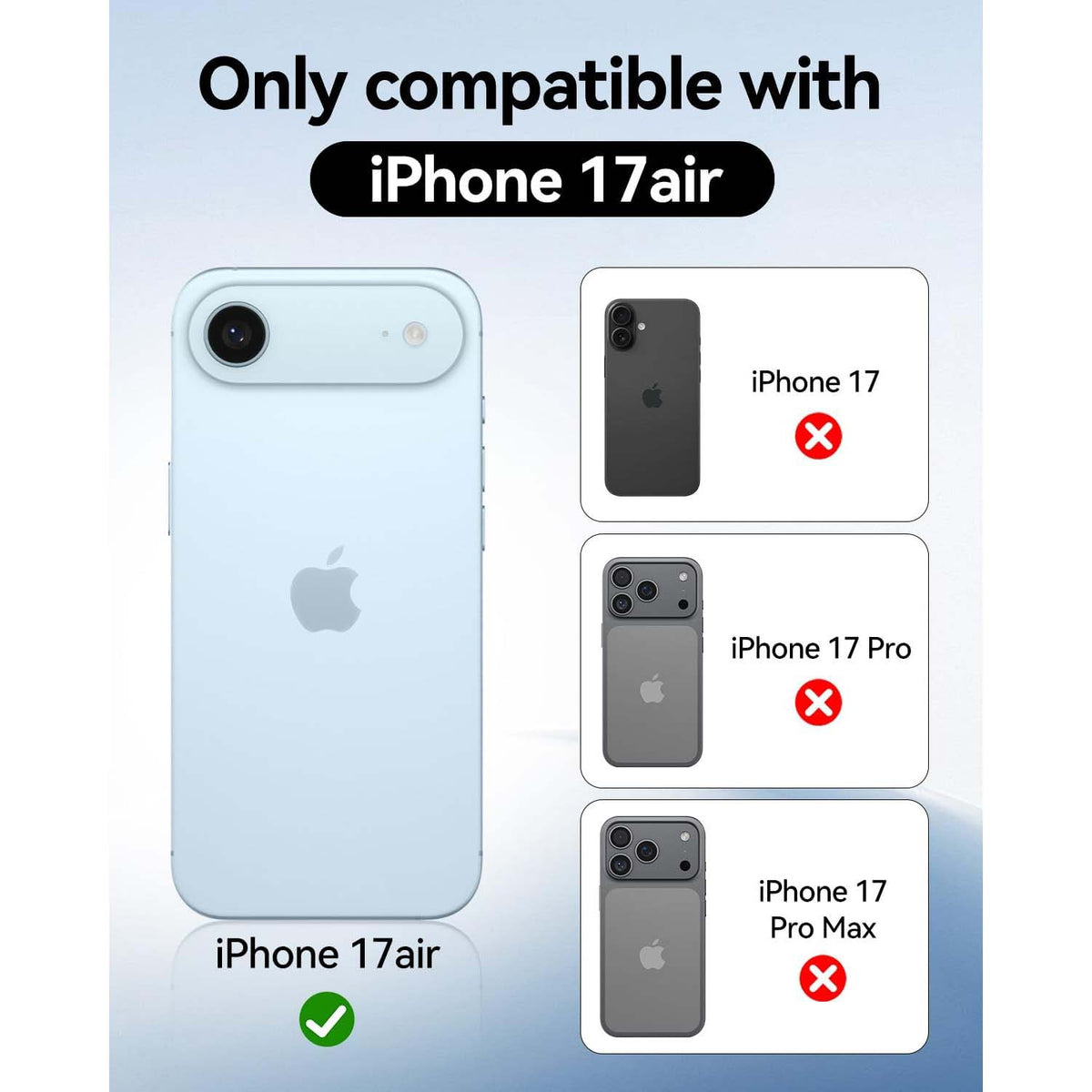 Crystal Clear Case for iPhone 17 Air 6.5"
