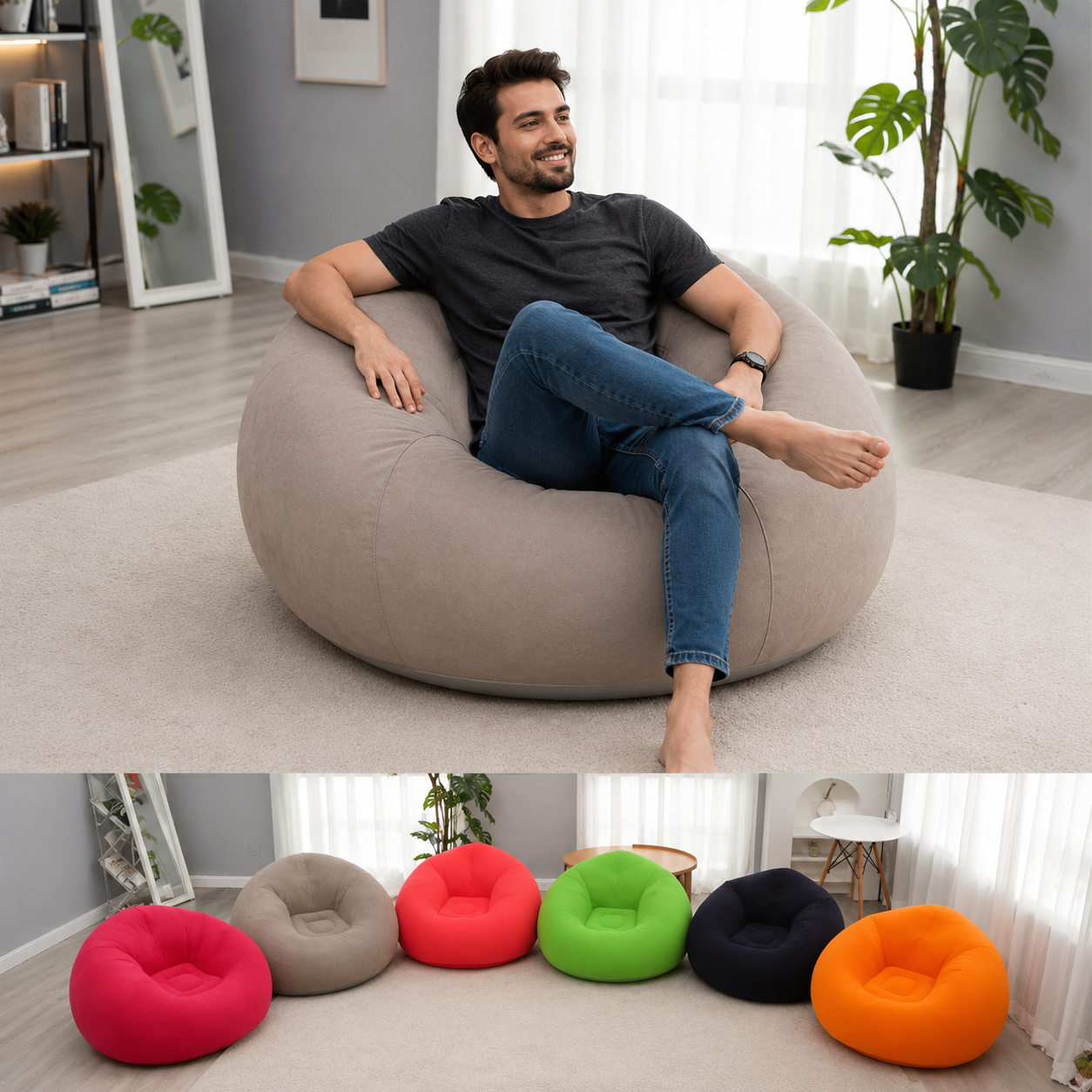 Portable Quick-Inflatable Sofa Chair
