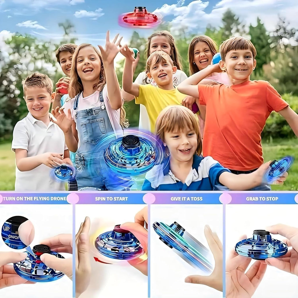 UFO Hand Controlled Mini Drone LED flying fidget spinner