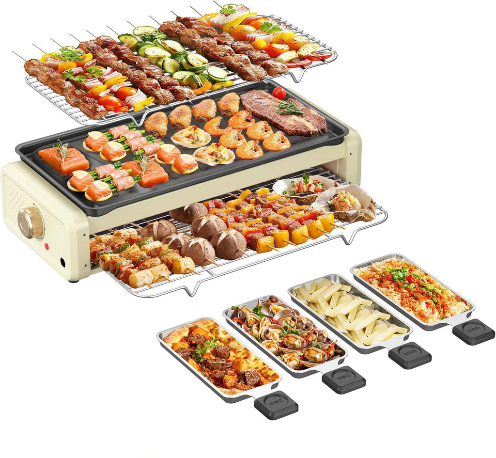 Electric Smokeless Grill  Nonstick Indoor