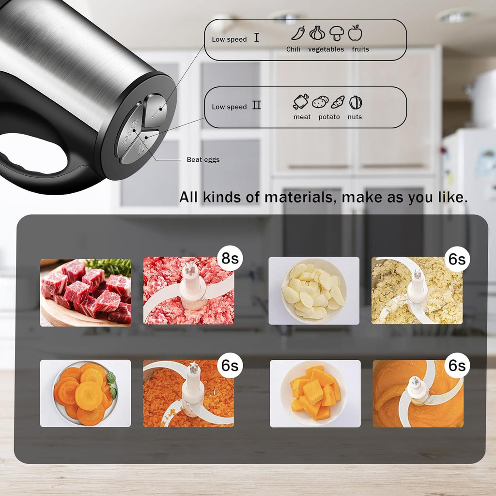 2-in-1 Stainless Steel Electric Meat Grinder