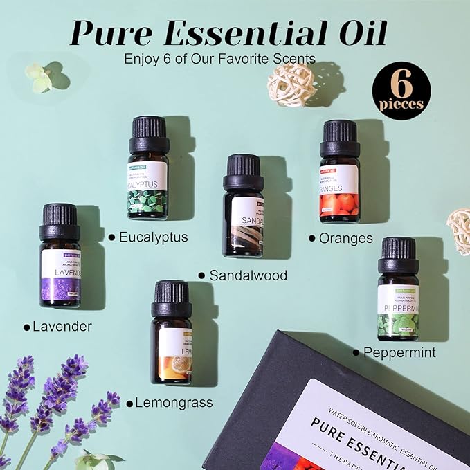 6-Pack Essential Oils Set - 10mL Bottles