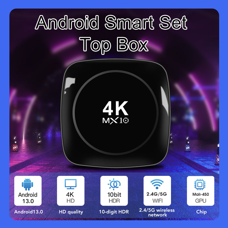 MX10-4K Android 13 TV Box 5G WiFi 4K