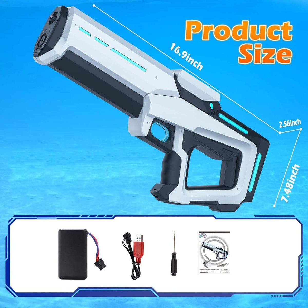 Electric Water Gun with Automatic Suction.