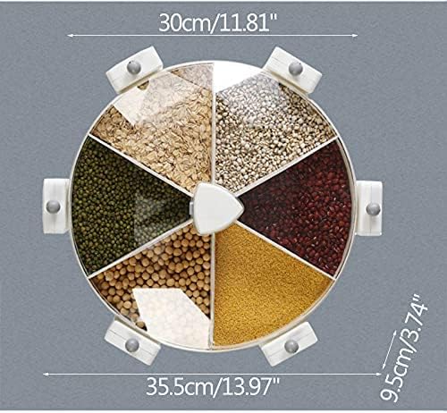 Wall-Mounted 6-Grid Dry Food Dispenser