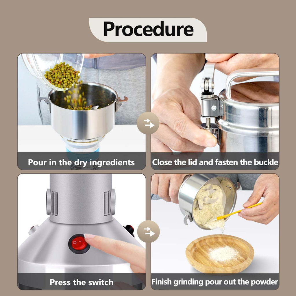 1000W Commercial Grain Mill Grinder