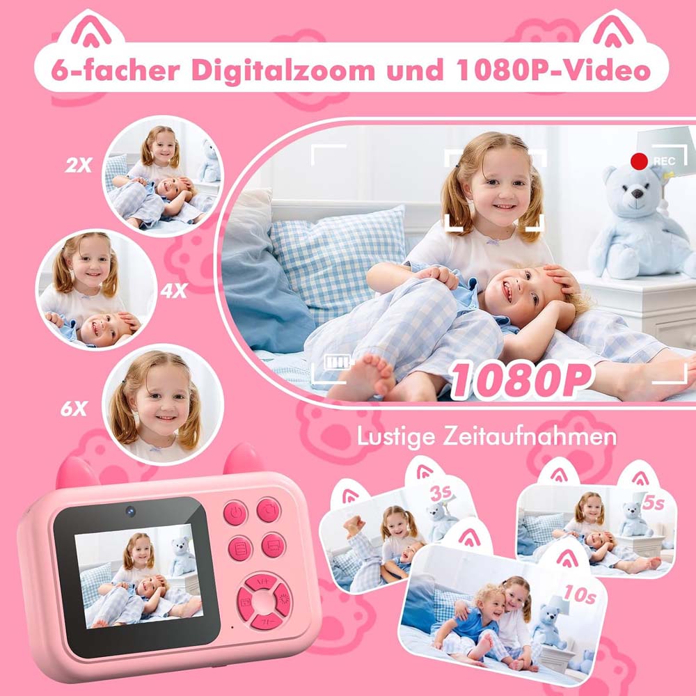 Kids Instant Camera 1080P Digital Camera