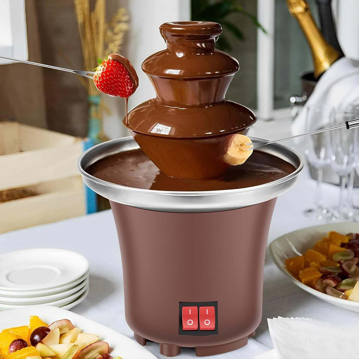 3-Tier Chocolate Fondue Fountain Machine