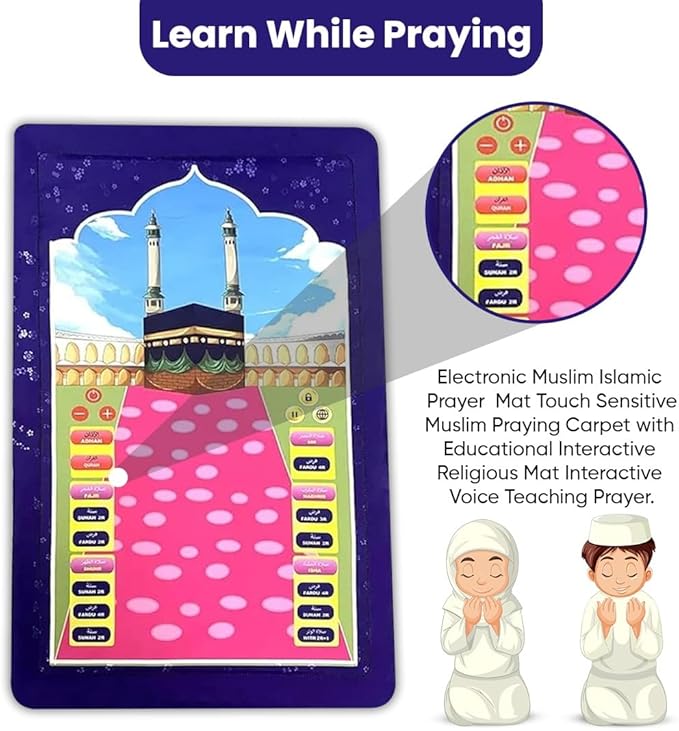 Islamic Electronic Smart Prayer Mat for Kids