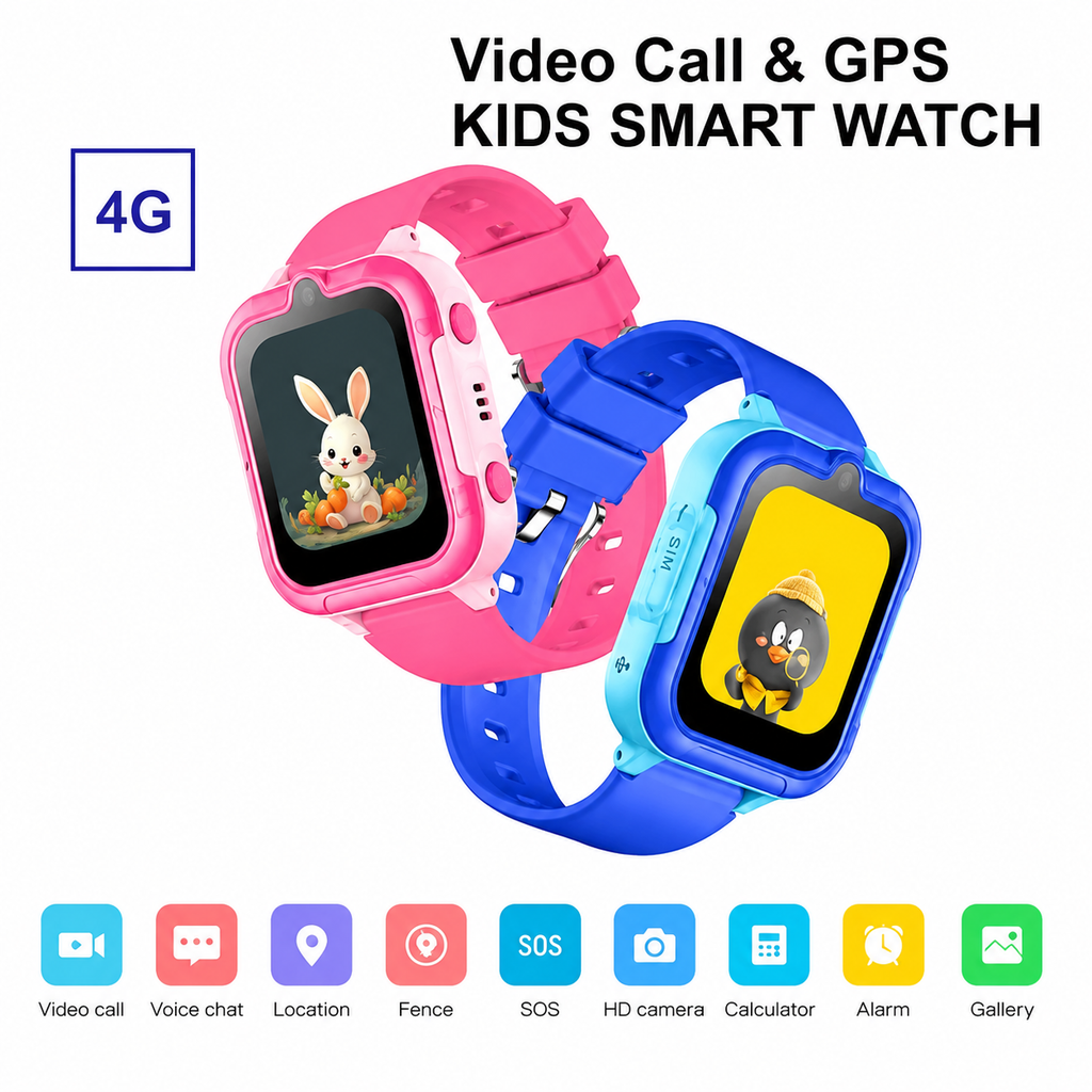U88 4G Kids Smart Watch with Video Calling, GPS Location Tracking