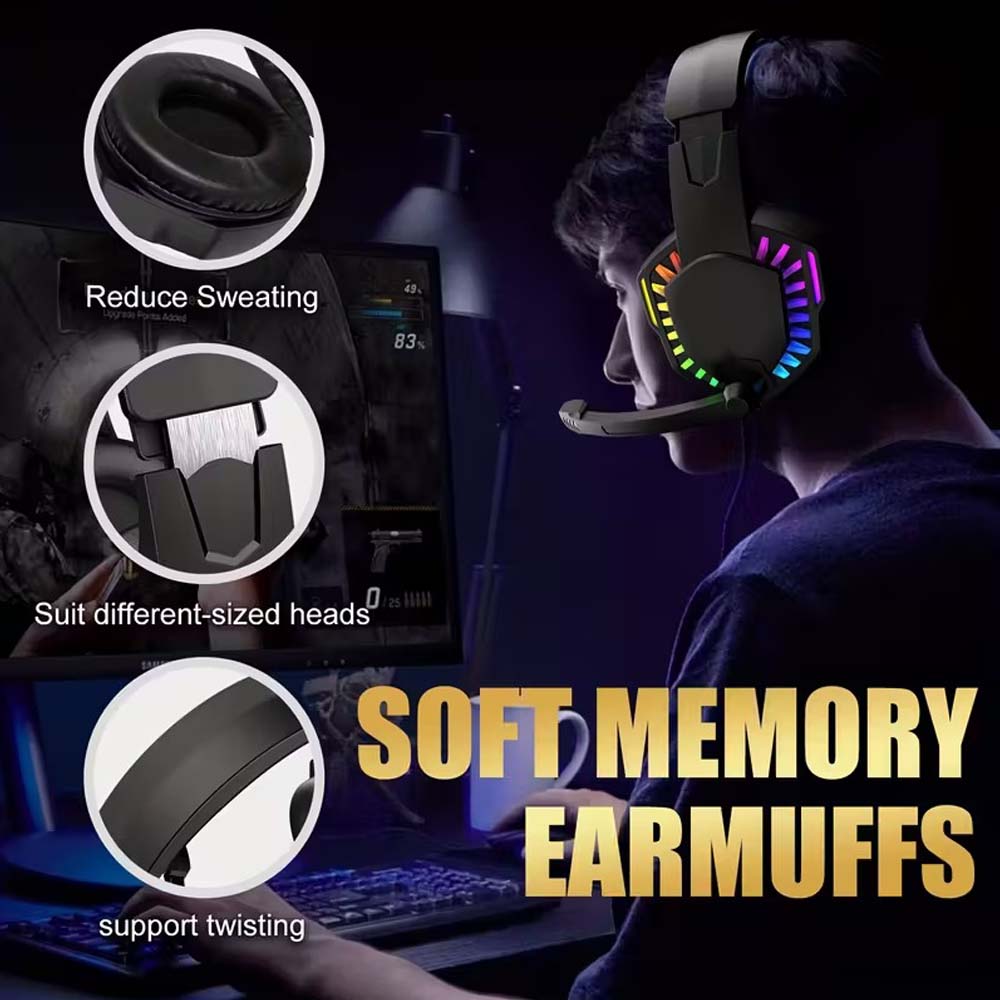 4-in-1 Gaming Combo: Wired Keyboard, Mouse, Headset
