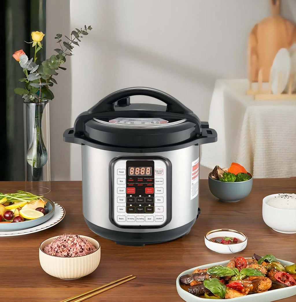 6L Electric Pressure Cooker with Programmable Cooking Controls