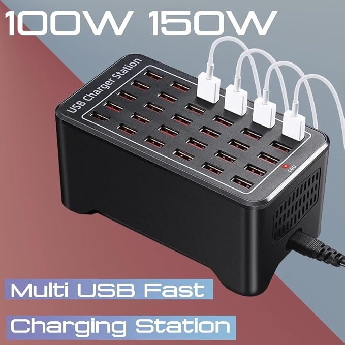 30-Port USB Charging Hub