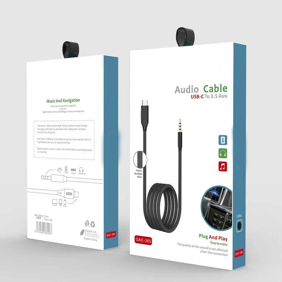 GAC-365 Type-C to 3.5mm Aux Audio Cable