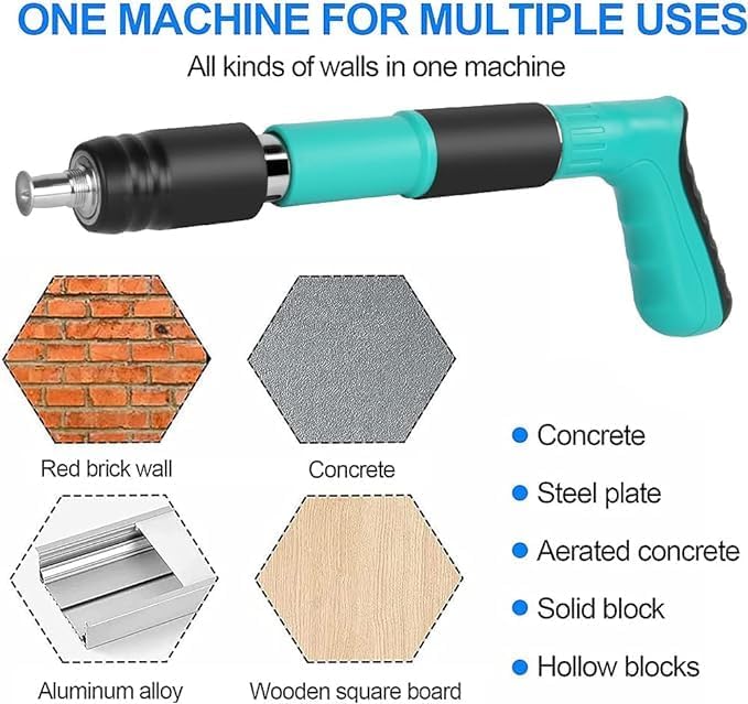Rivet Gun with 20 Pieces Nails and Plastic Box
