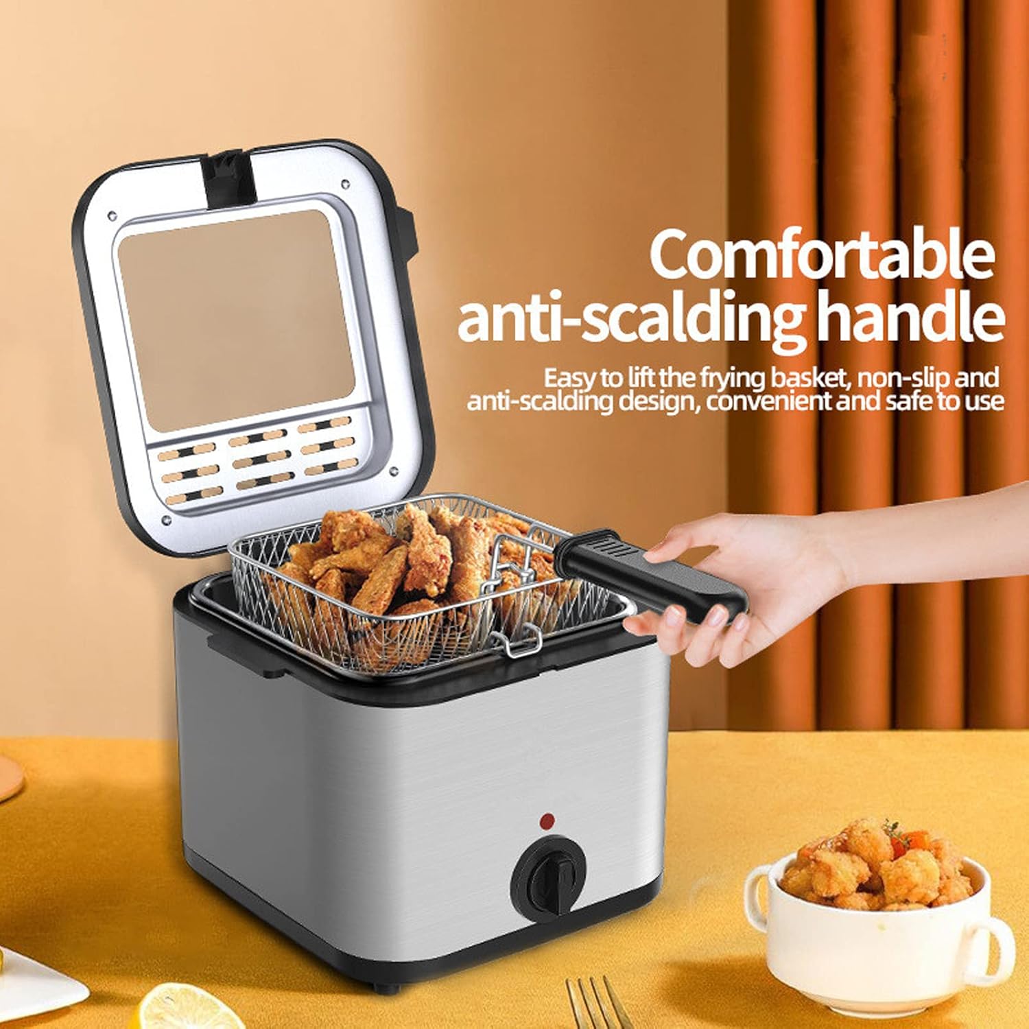 2.5L Electric Deep Fryer with Stainless Steel Body