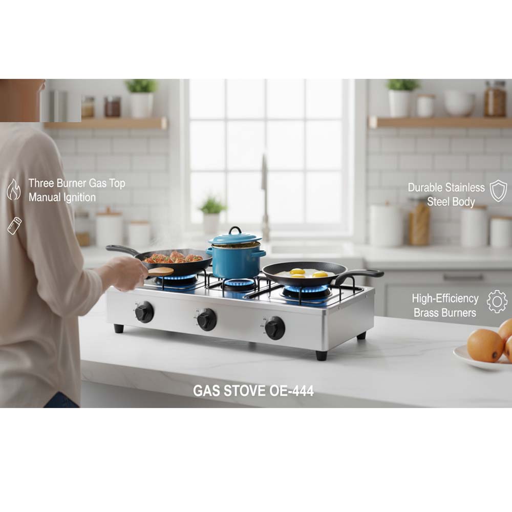 OE-444 3-Burner Gas Stove